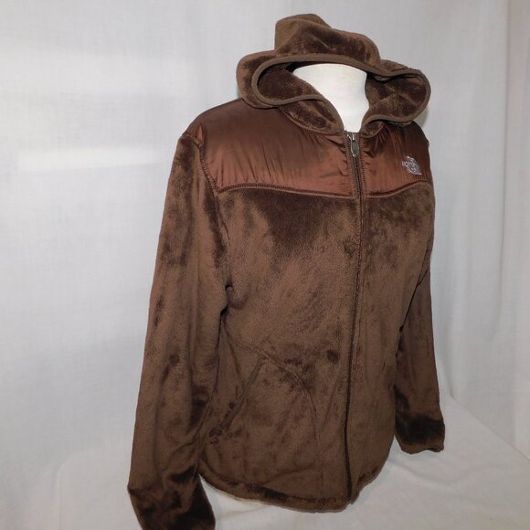 The North Face Womens L Chocolate Brown OSO Full Zip Hooded Fleece Hoodie Jacket - Picture 8 of 13